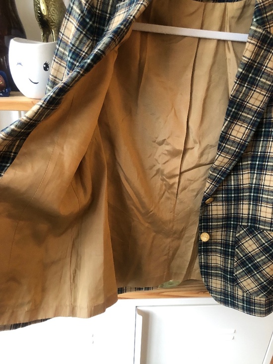 Vintage 1970s Young Pendleton Wool Tweed Plaid Academia Tartan Blazer - Picture 4 of 7